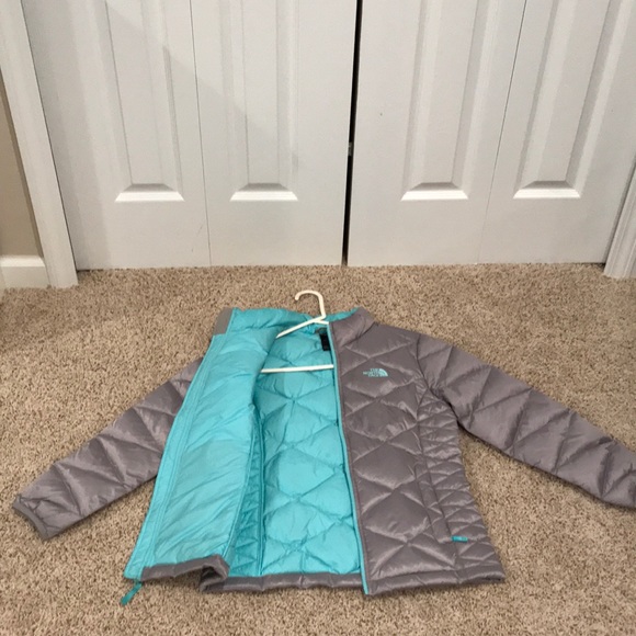 The North Face Girls Silver 550 Jacket Size LG - Picture 2 of 3